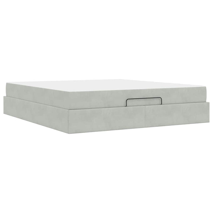 Bedframe Anders Lichtgrijs 180 x 200 cm Fluweel