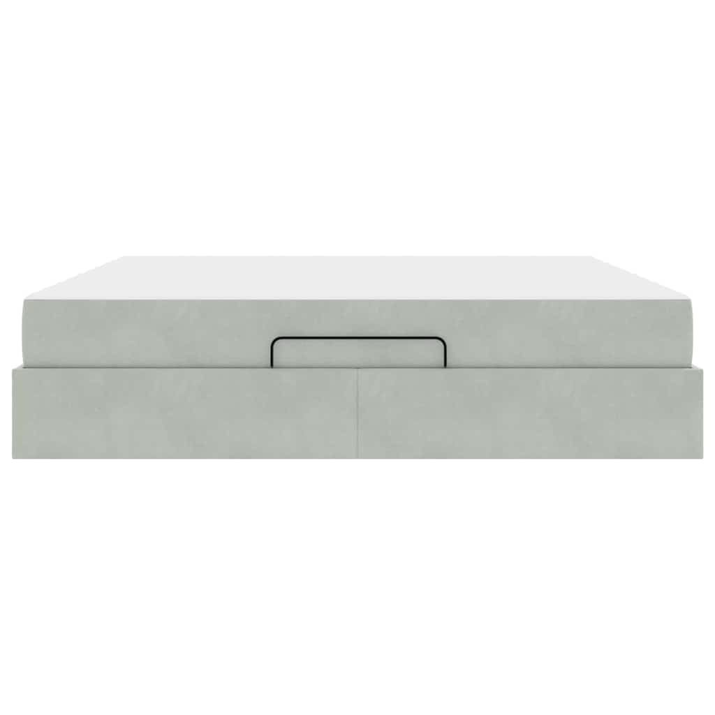 Bedframe Anders Lichtgrijs 180 x 200 cm Fluweel