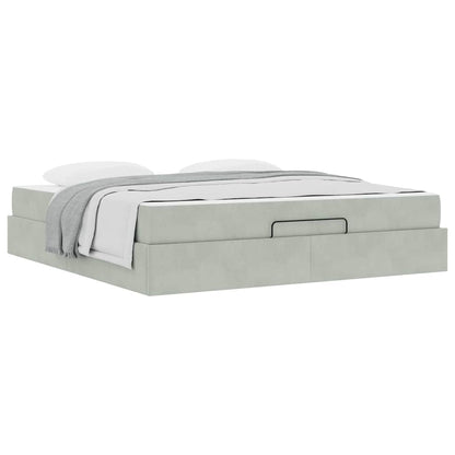 Bedframe Anders Lichtgrijs 180 x 200 cm Fluweel