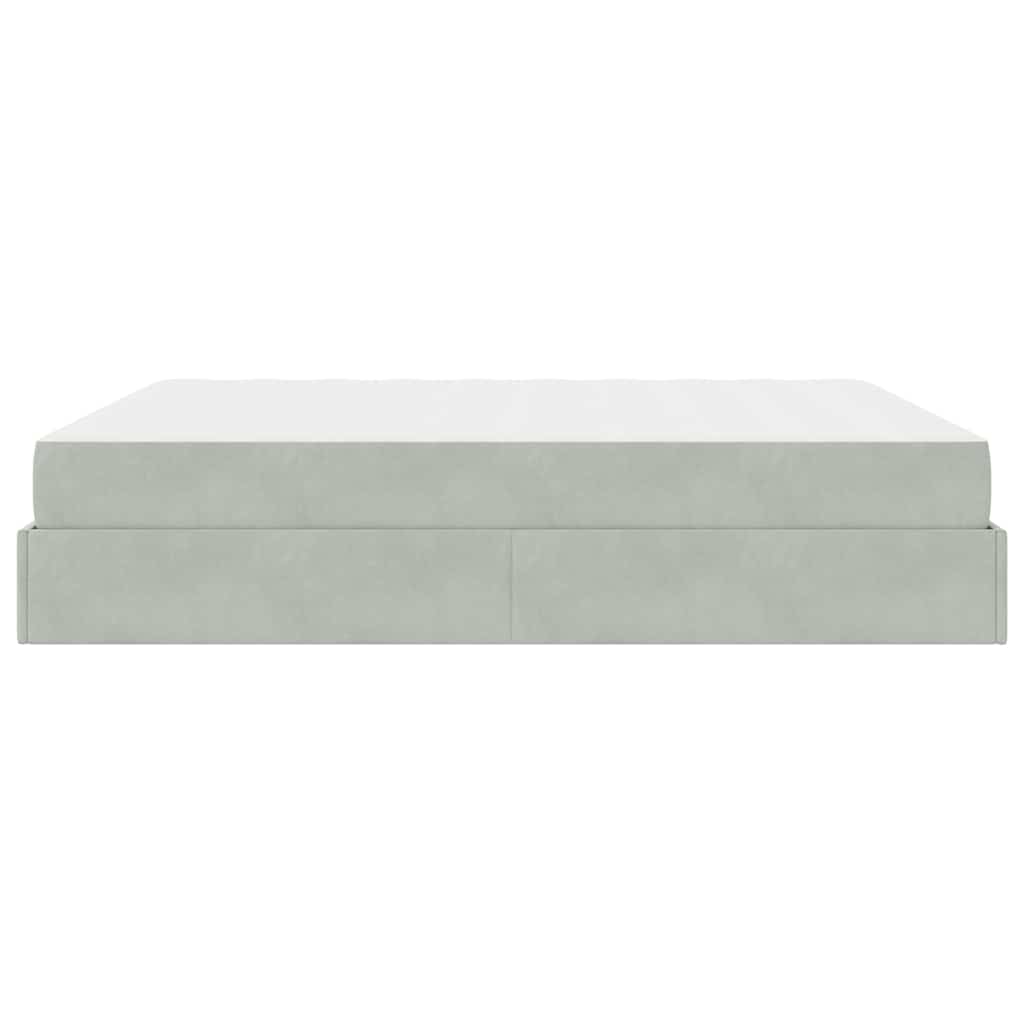 Bedframe Anders Lichtgrijs 180 x 200 cm Fluweel