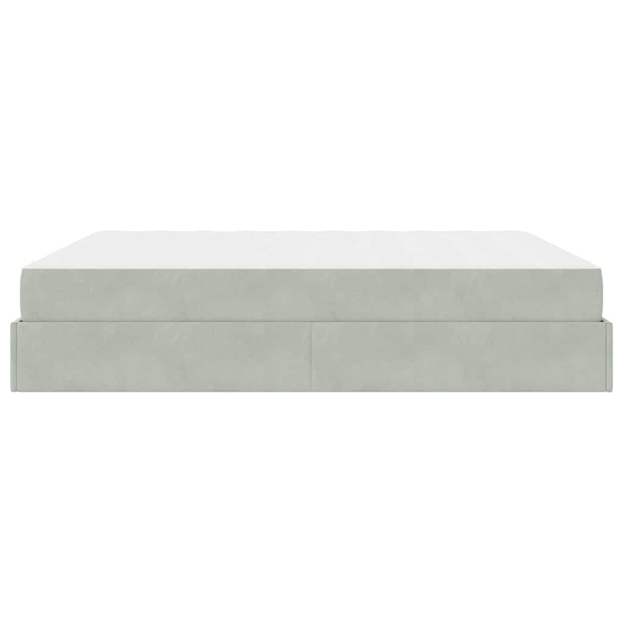 Bedframe Anders Lichtgrijs 180 x 200 cm Fluweel