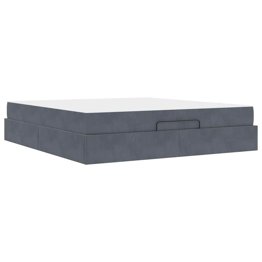 Bedframe Anders Donkergrijs 180 x 200 cm Fluweel