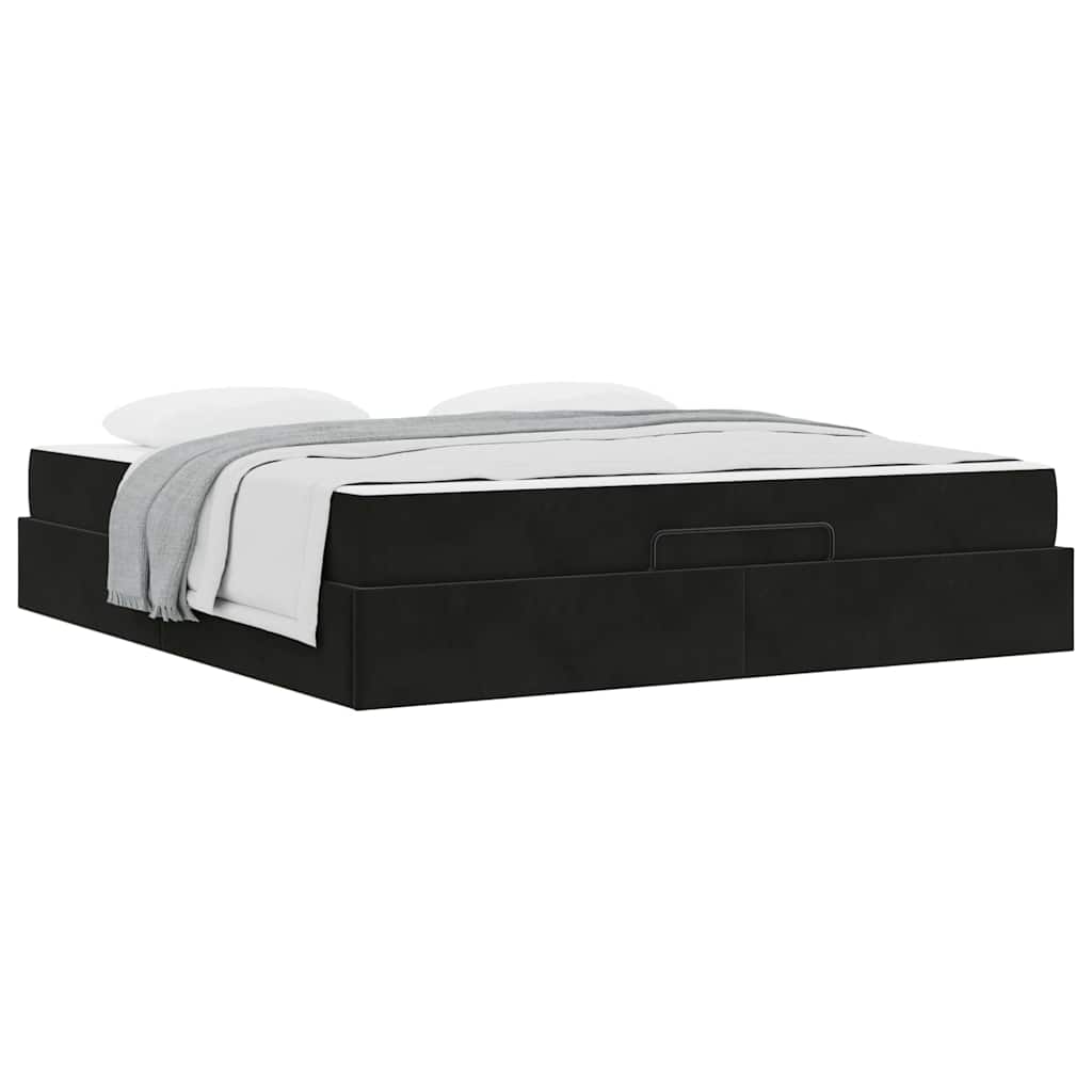 Bedframe Anders Donkergroen en Wit 180 x 200 cm Fluweel