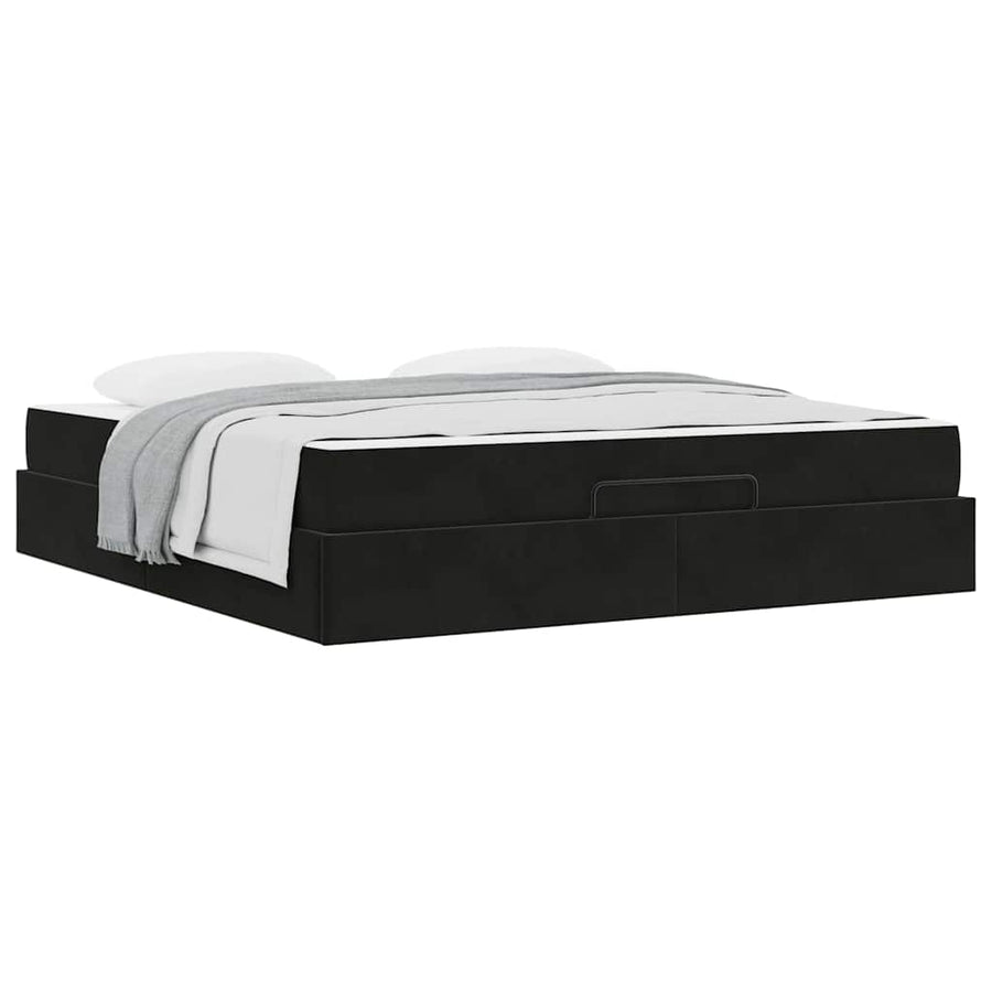 Bedframe Anders Donkergroen en Wit 180 x 200 cm Fluweel