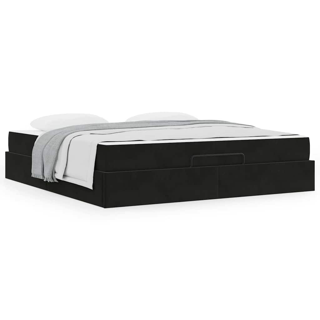 Bedframe Anders Donkergroen en Wit 180 x 200 cm Fluweel