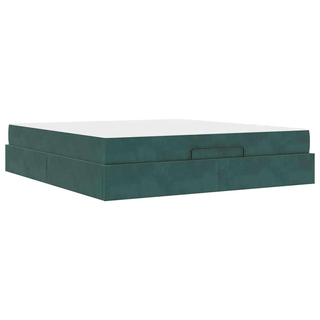 Bedframe Anders Donkergroen 180 x 200 cm Fluweel