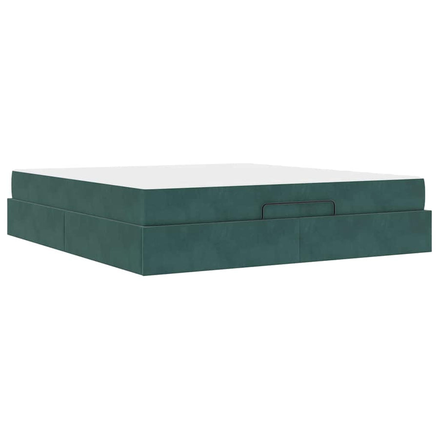 Bedframe Anders Donkergroen 180 x 200 cm Fluweel