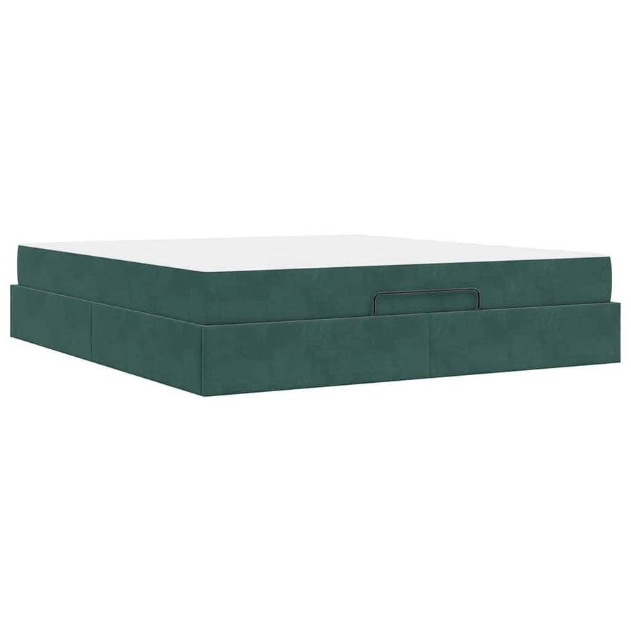 Bedframe Anders Donkergroen 180 x 200 cm Fluweel