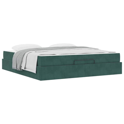 Bedframe Anders Donkergroen 180 x 200 cm Fluweel