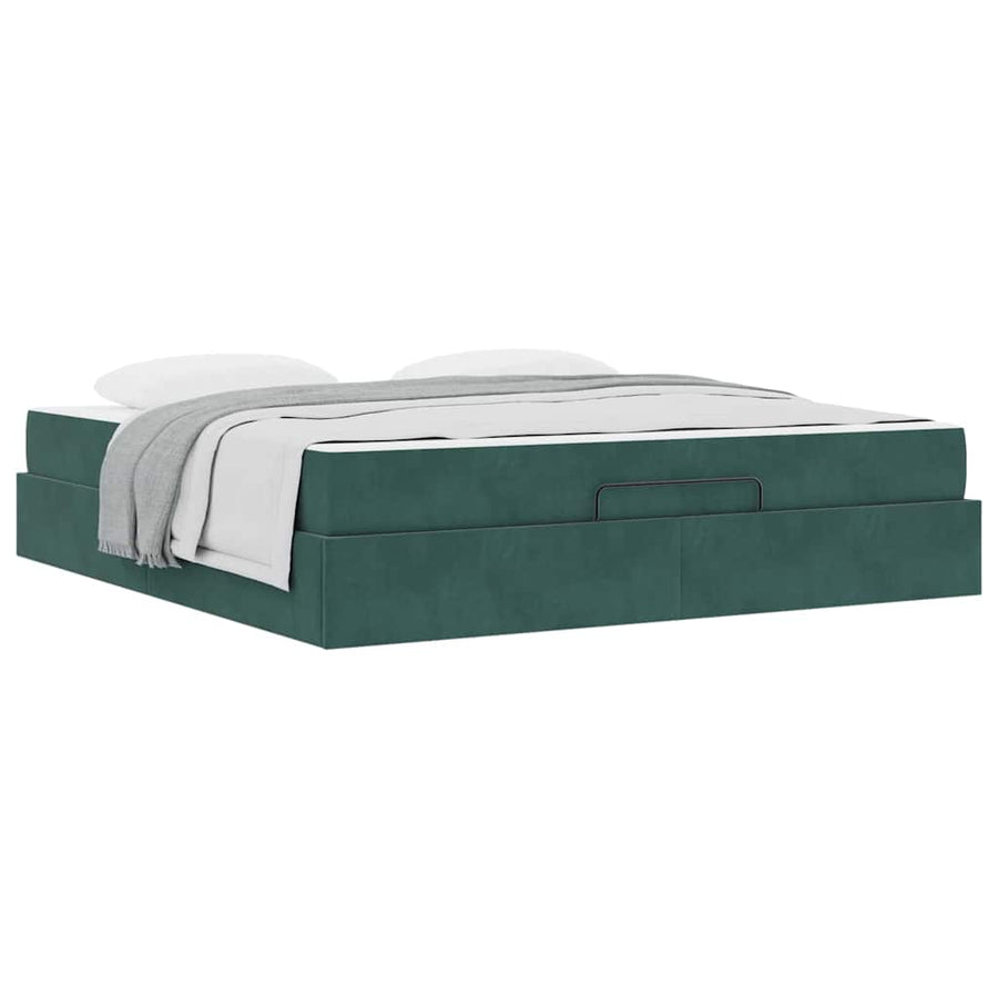 Bedframe Anders Donkergroen 180 x 200 cm Fluweel