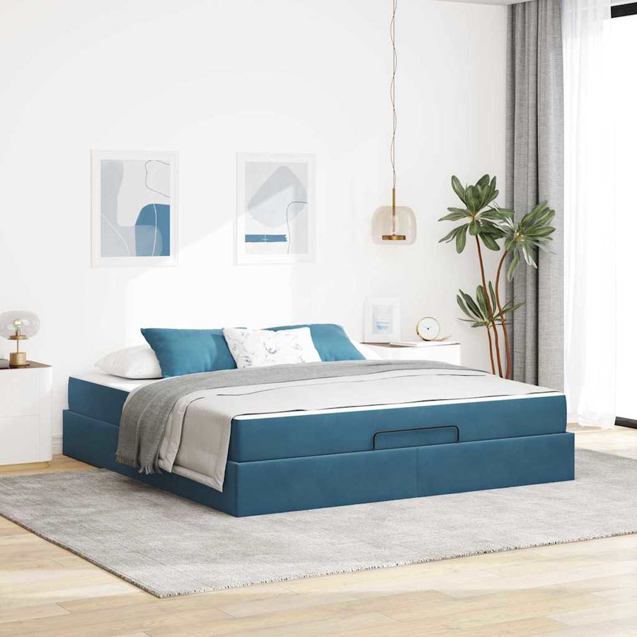 Bedframe Anders Blauw 180 x 200 cm Fluweel
