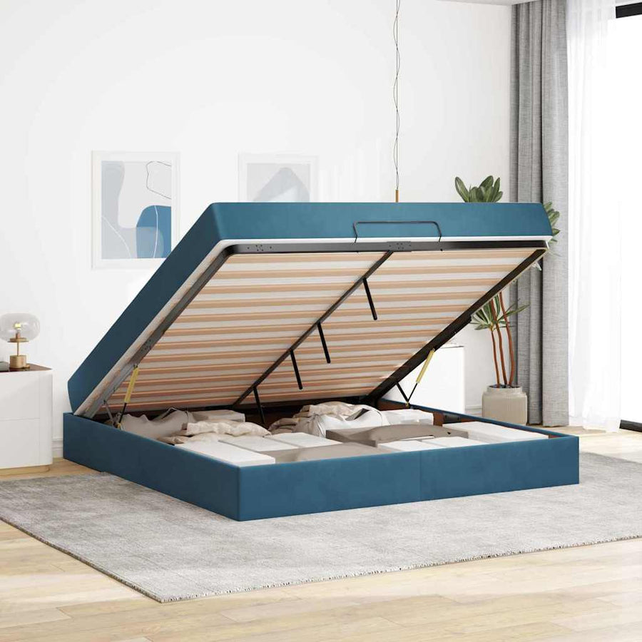 Bedframe Anders Blauw 180 x 200 cm Fluweel