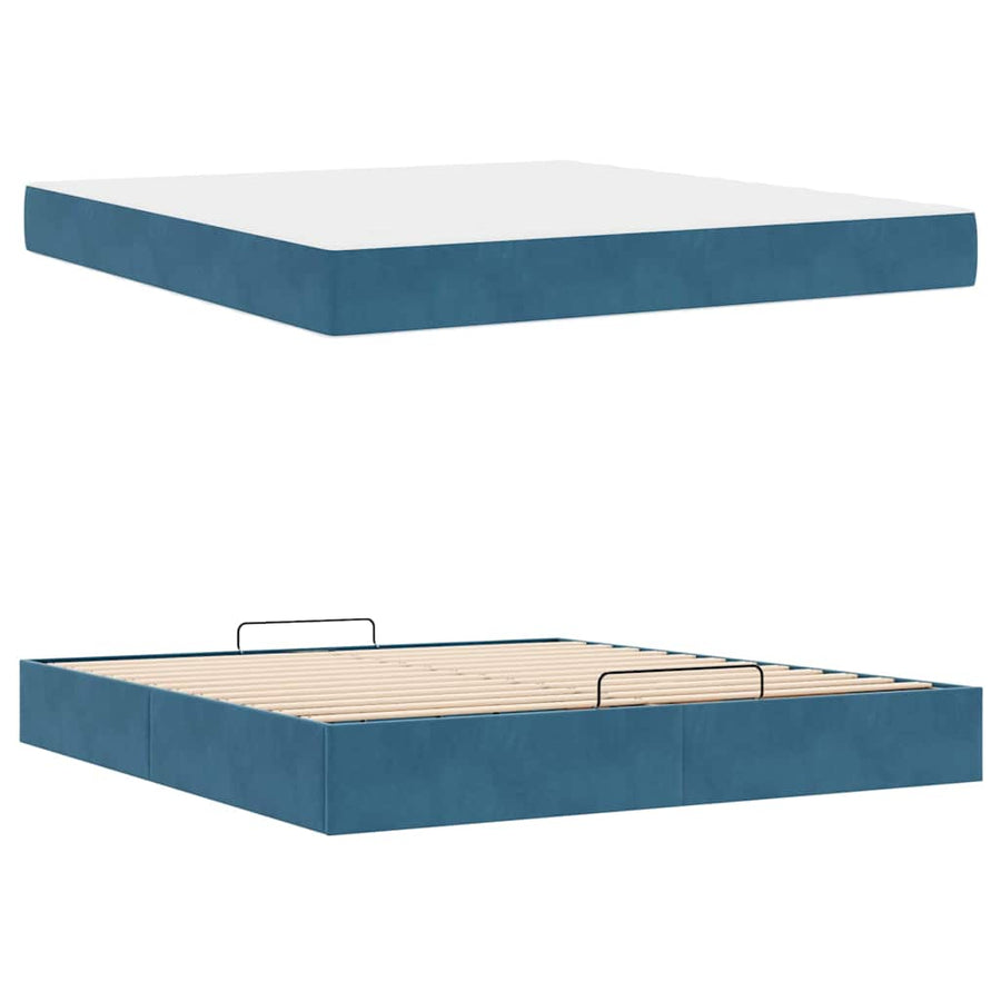 Bedframe Anders Blauw 180 x 200 cm Fluweel
