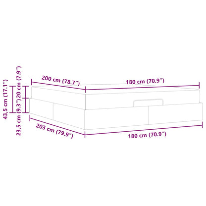 Bedframe Anders Blauw 180 x 200 cm Fluweel