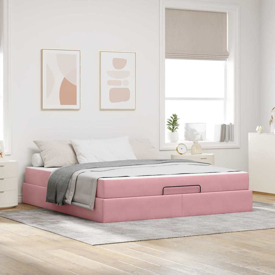 Bedframe Anders Roze 180 x 200 cm Fluweel