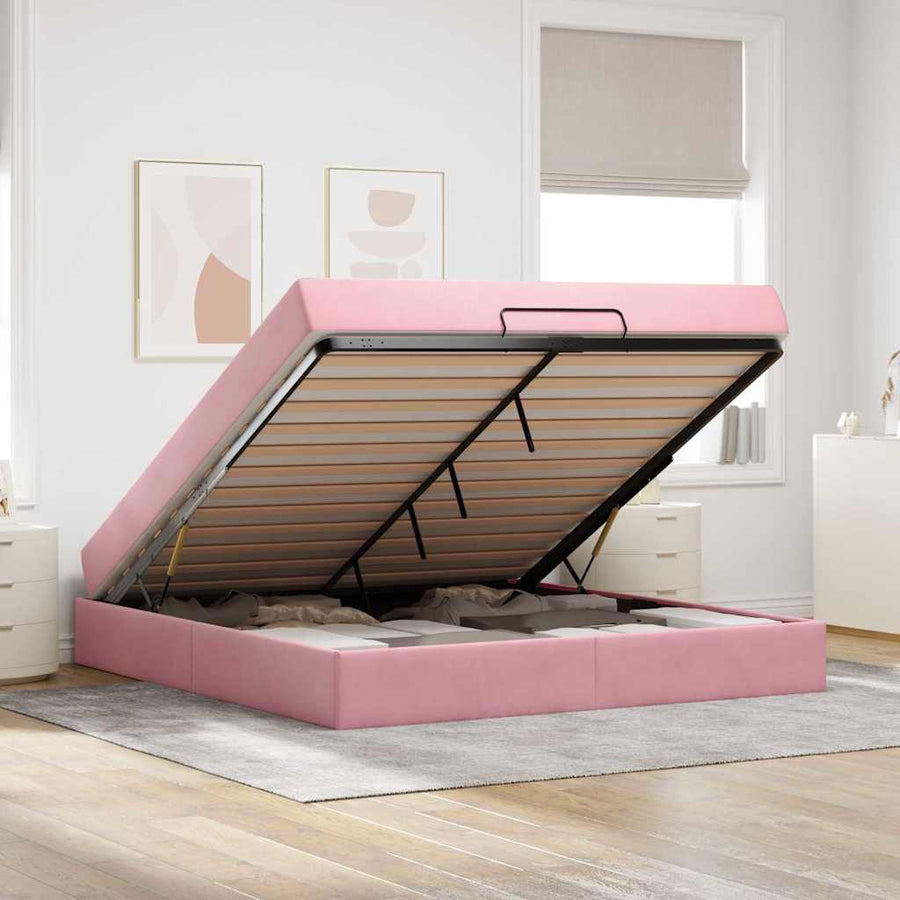 Bedframe Anders Roze 180 x 200 cm Fluweel