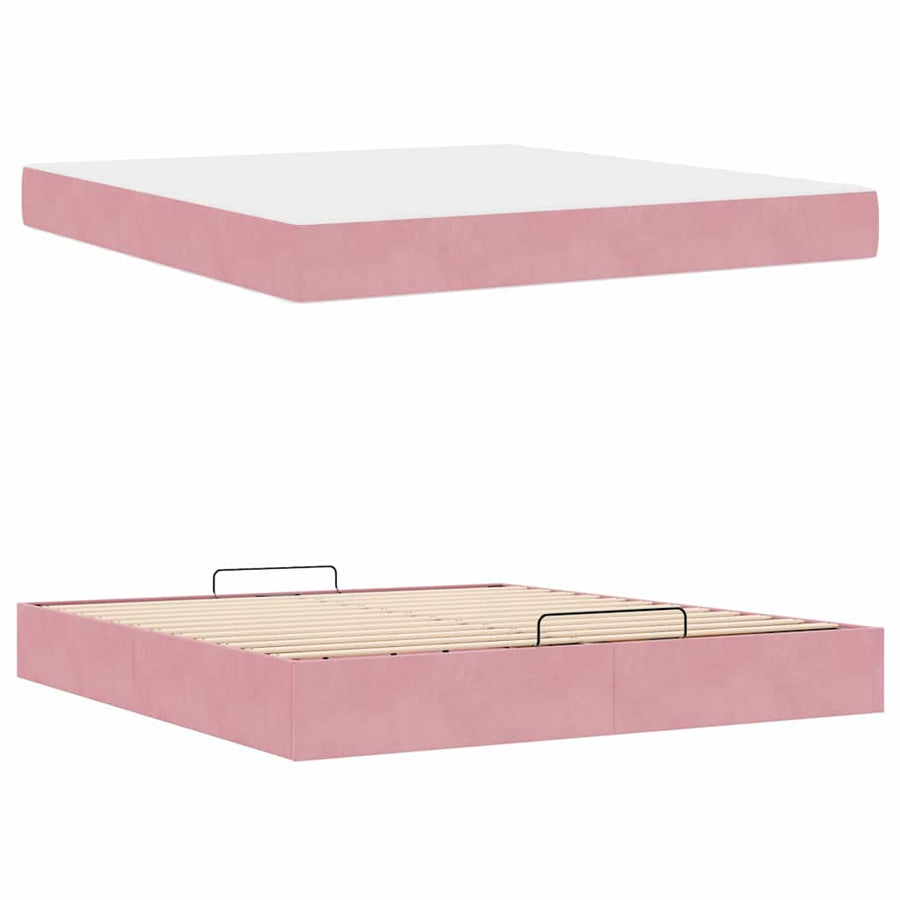 Bedframe Anders Roze 180 x 200 cm Fluweel