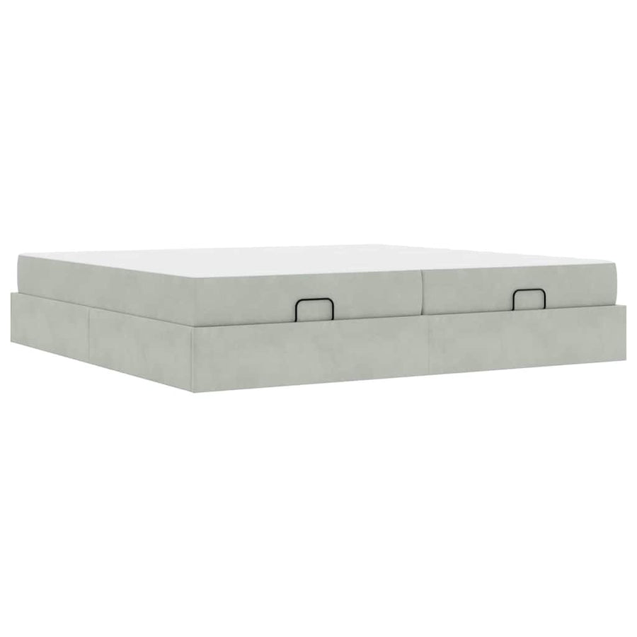 Bedframe Anders Lichtgrijs 200 x 200 cm Fluweel
