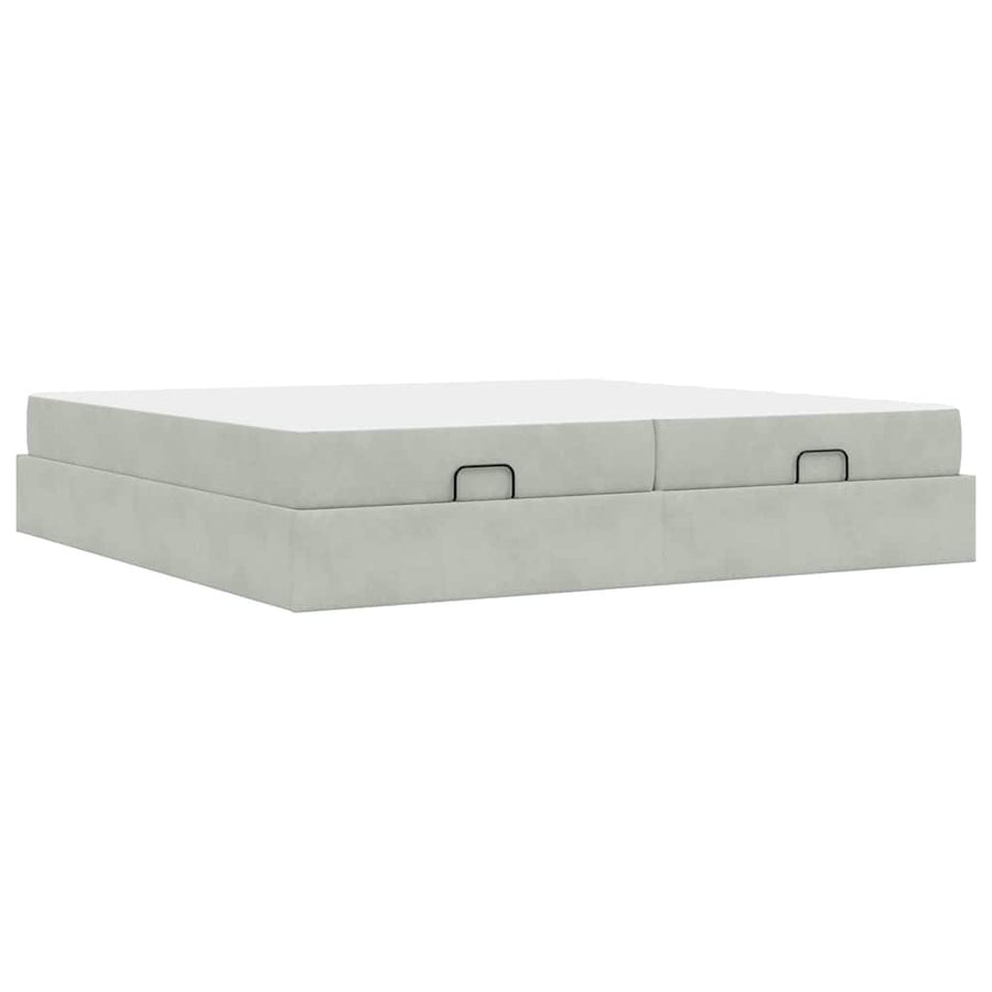 Bedframe Anders Lichtgrijs 200 x 200 cm Fluweel