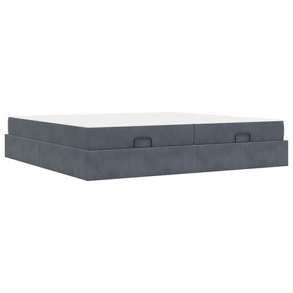 Bedframe Anders Donkergrijs 200 x 200 cm Fluweel