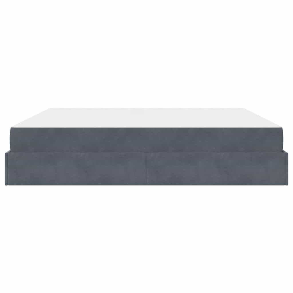 Bedframe Anders Donkergrijs 200 x 200 cm Fluweel