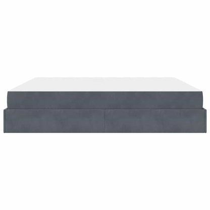Bedframe Anders Donkergrijs 200 x 200 cm Fluweel