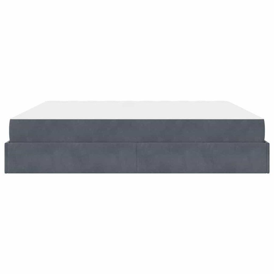 Bedframe Anders Donkergrijs 200 x 200 cm Fluweel