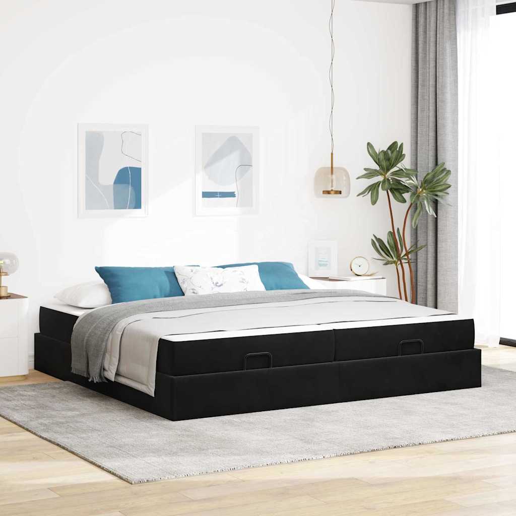 Bedframe Zwart 200 x 200 cm Fluweel