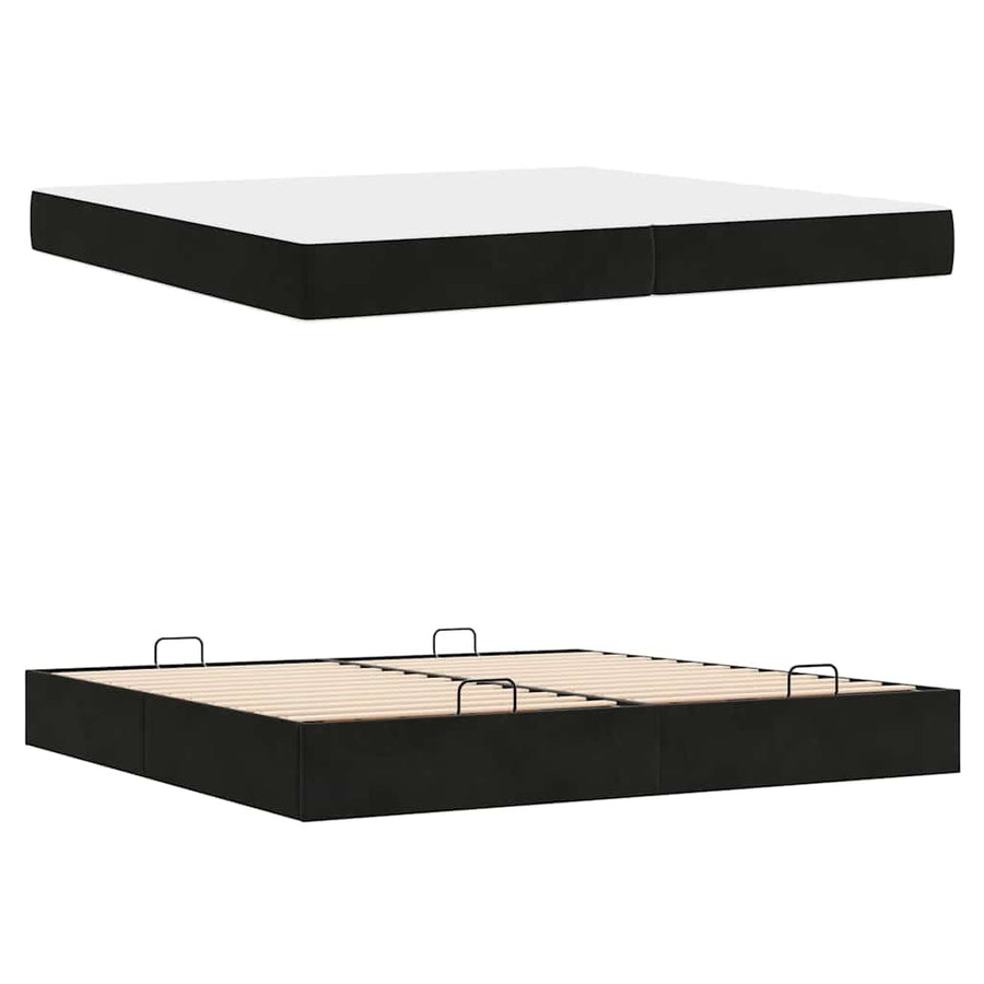 Bedframe Zwart 200 x 200 cm Fluweel