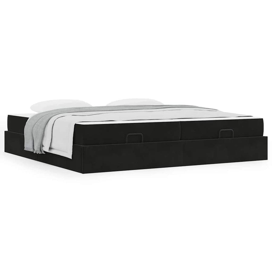 Bedframe Zwart 200 x 200 cm Fluweel
