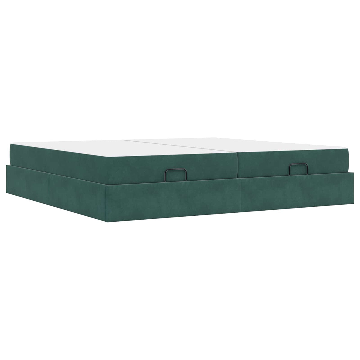 Bedframe met matras 2 st Groen Fluweel