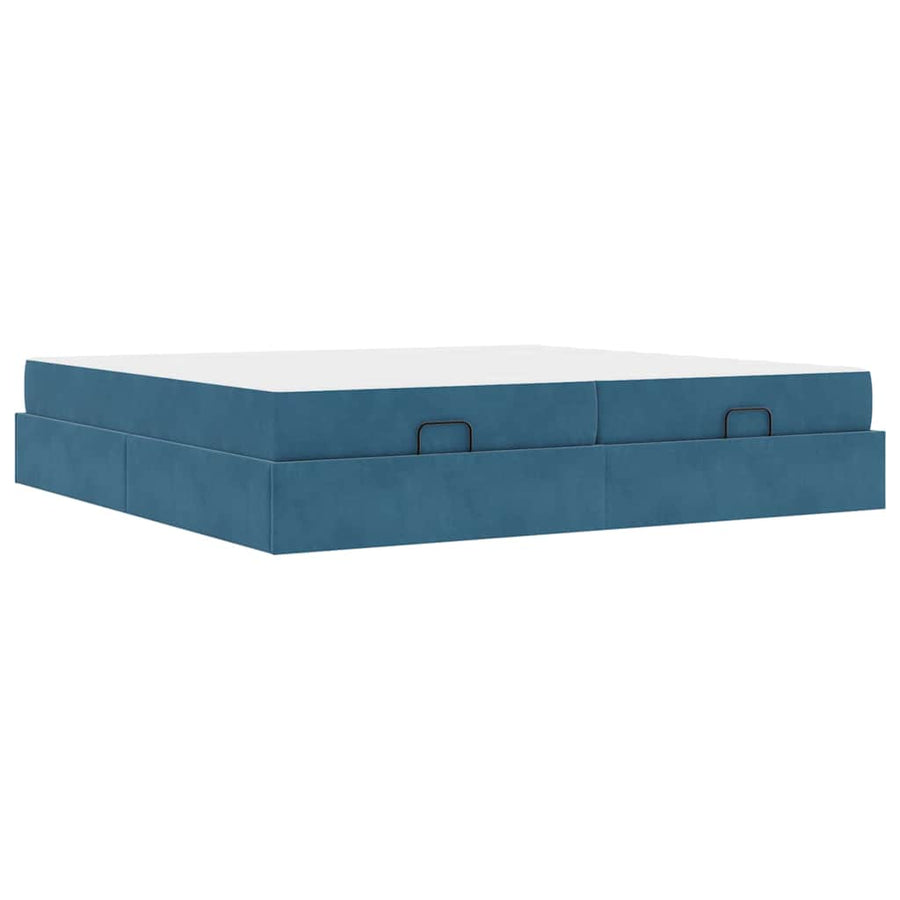 Bedframe Anders Blauw 200 x 200 cm Fluweel