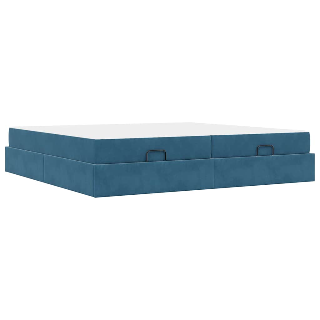 Bedframe Anders Blauw 200 x 200 cm Fluweel