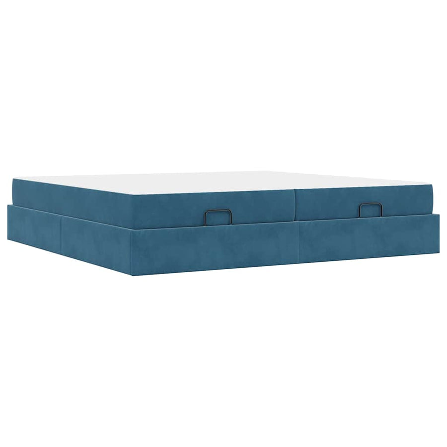 Bedframe Anders Blauw 200 x 200 cm Fluweel