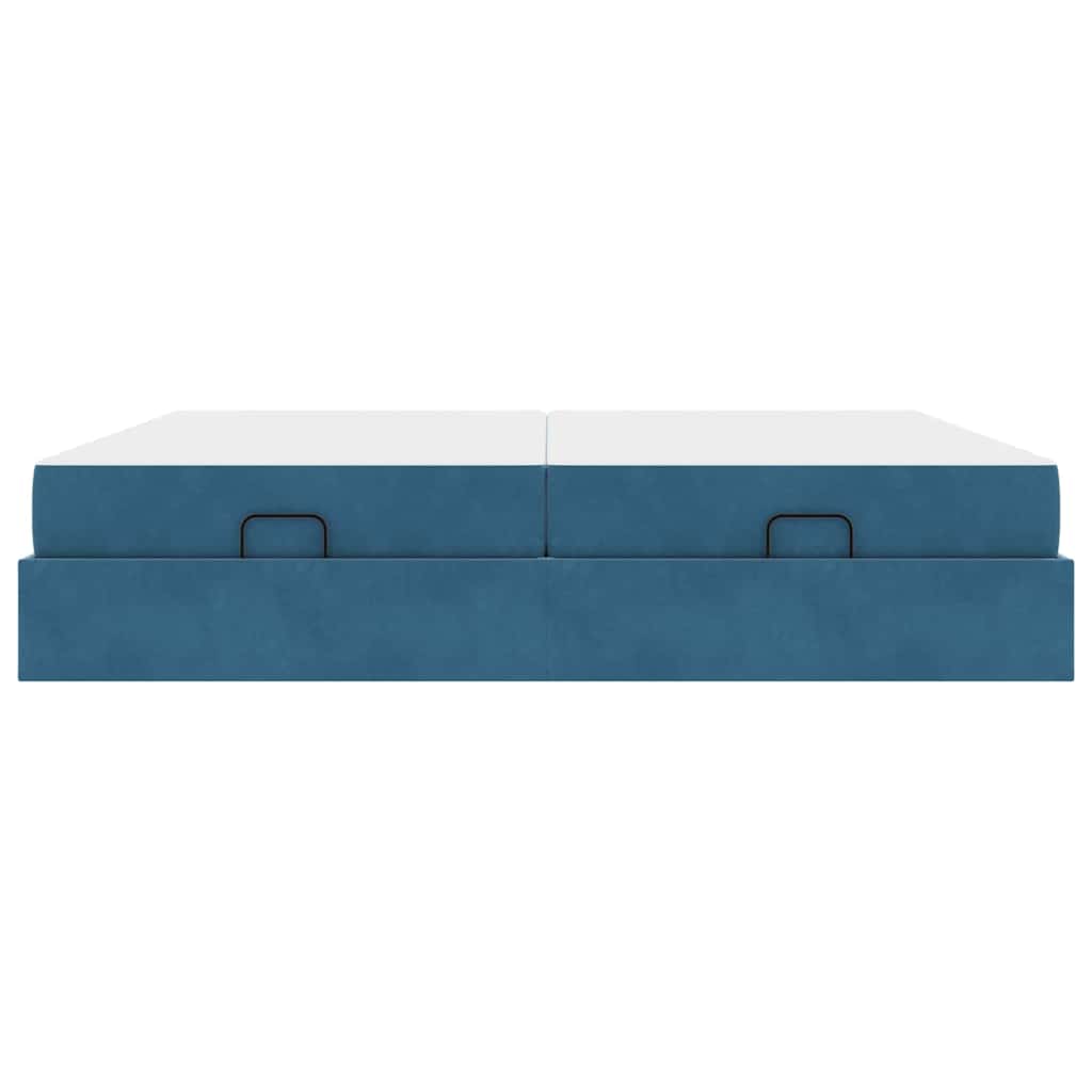 Bedframe Anders Blauw 200 x 200 cm Fluweel