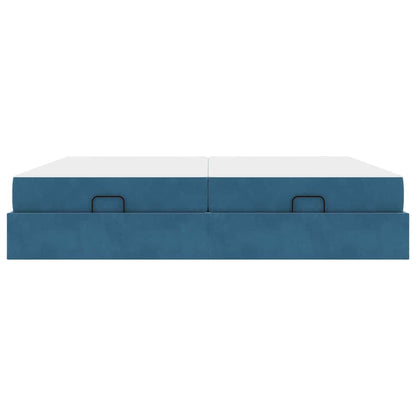 Bedframe Anders Blauw 200 x 200 cm Fluweel