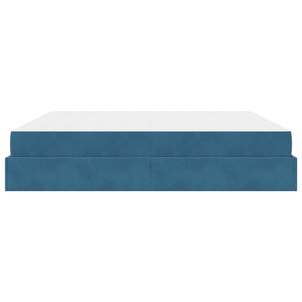 Bedframe Anders Blauw 200 x 200 cm Fluweel