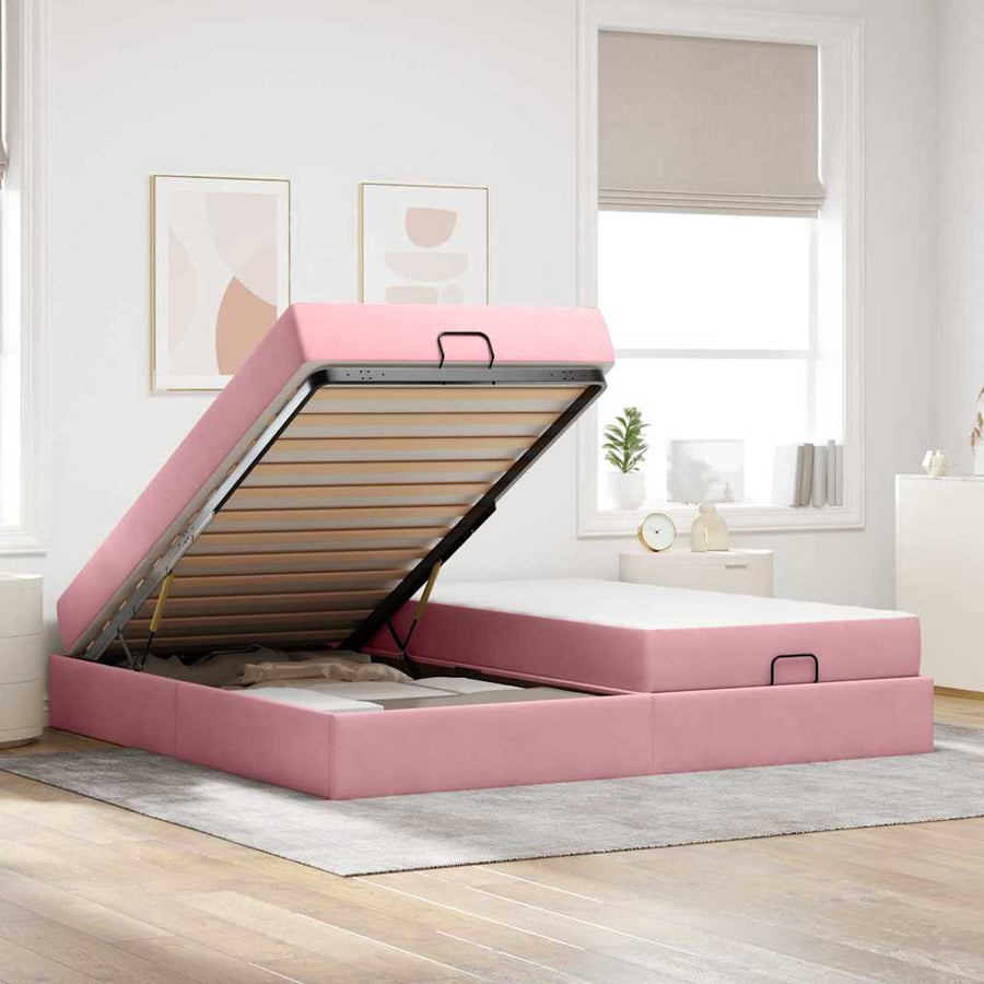 Bedframe Anders Roze 200 x 200 cm Fluweel