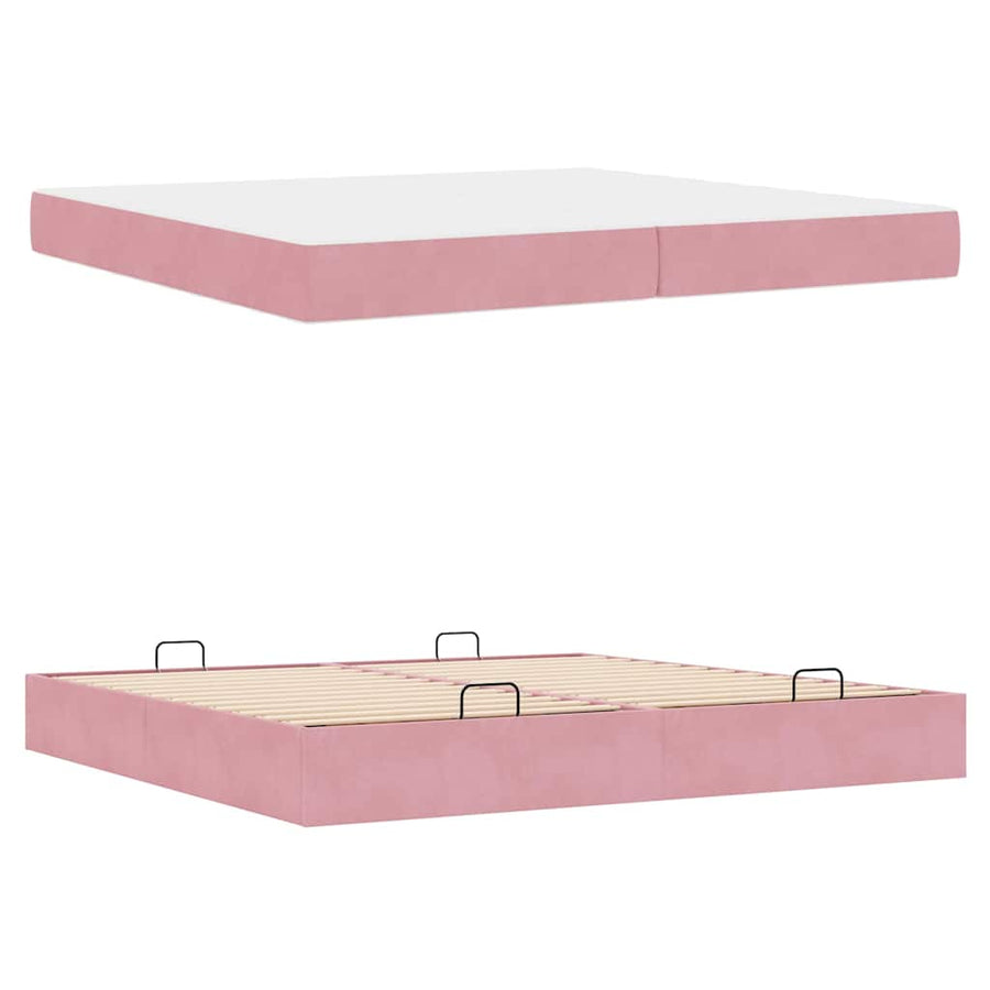 Bedframe Anders Roze 200 x 200 cm Fluweel