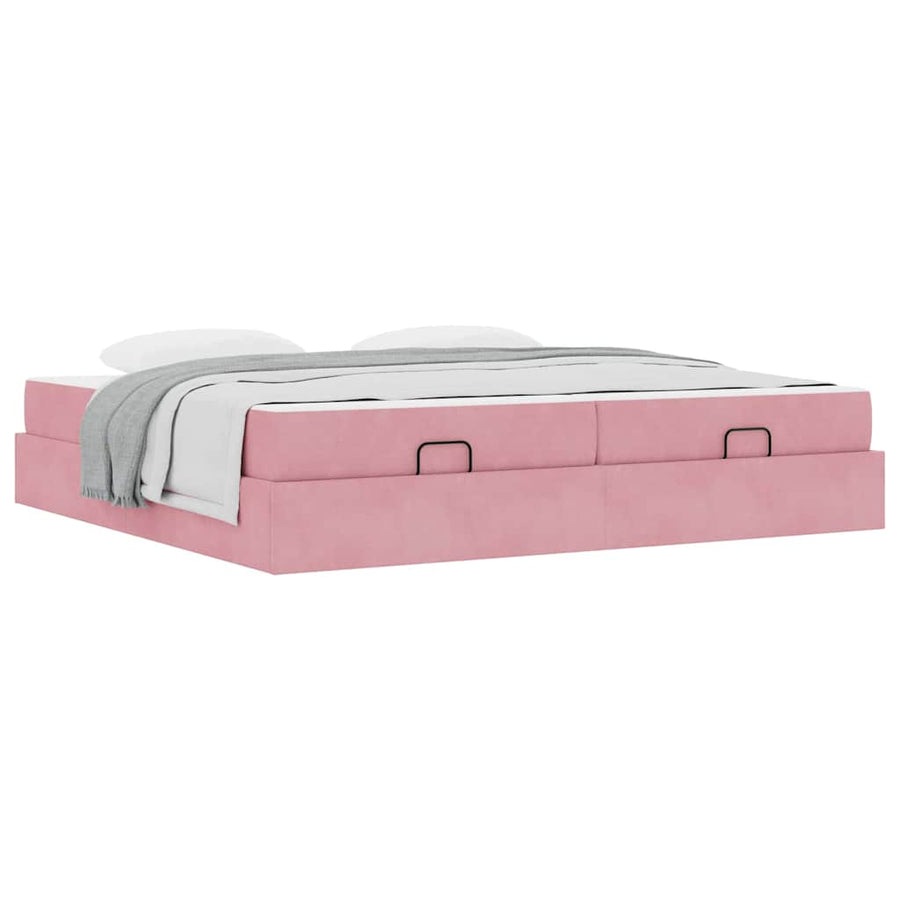 Bedframe Anders Roze 200 x 200 cm Fluweel