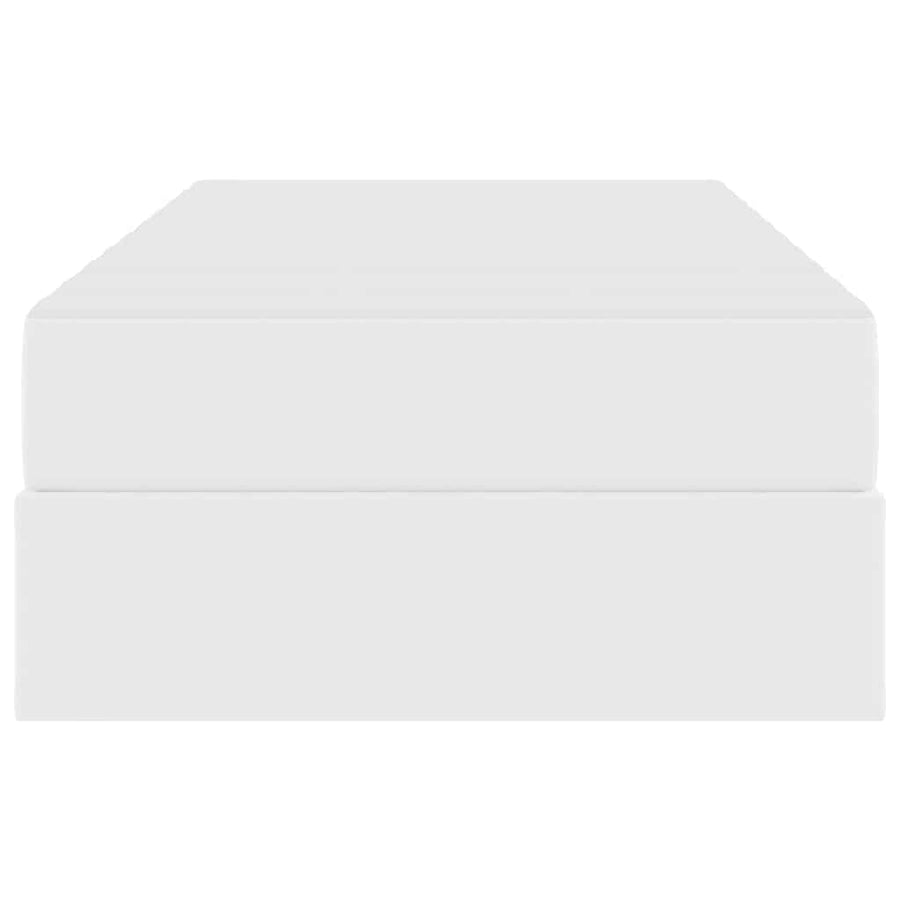Opslag bed met matras met matras met opslag 2 pcs Wit Leer