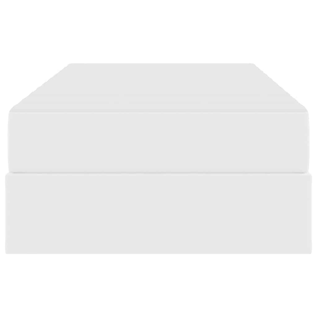 Opslag bed met matras met matras met opslag 2 pcs Wit Leer