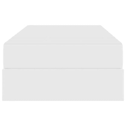 Opslag bed met matras met matras met opslag 2 pcs Wit Leer