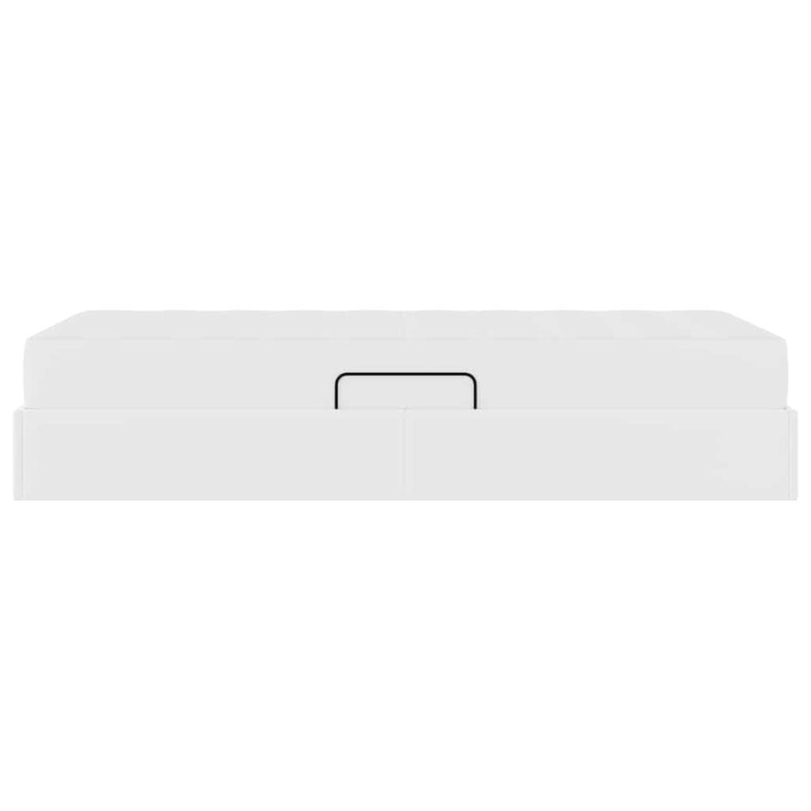 Opslag bed met matras met matras met opslag 2 pcs Wit Leer