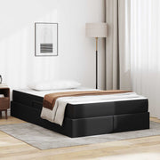 Opbergbed met matras 194x120x43.5 cm zwart