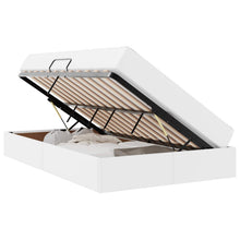 Opbergbed met matras met matras Wit 120 x 200 cm Nep Leer