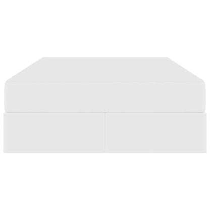 Opbergbed met matras met matras Wit 120 x 200 cm Nep Leer