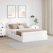 Opbergbed 140x194 cm wit kunstleer