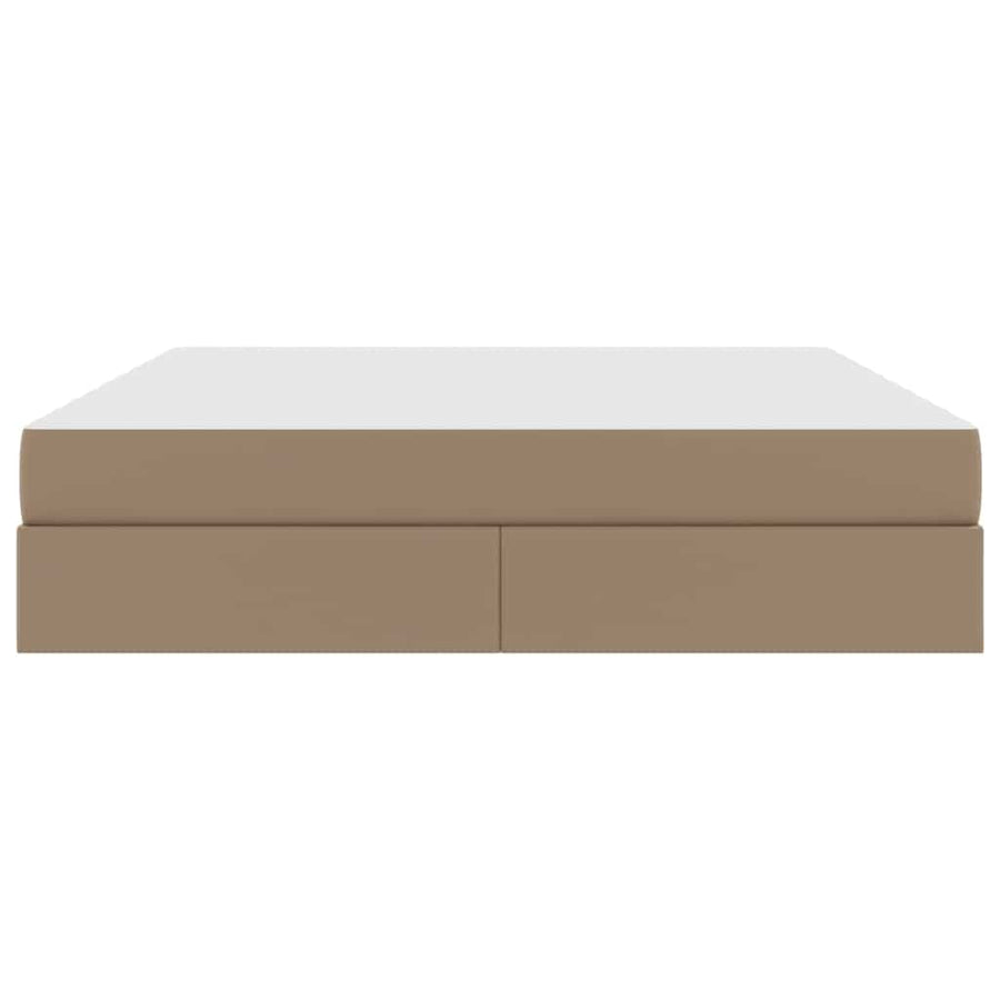 Opbergbed met matras Cappuccino 180 x 200 cm Nep Leer