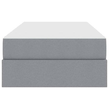 Opbergbed met matras Lichtgrijs 90 x 190 cm Polyester